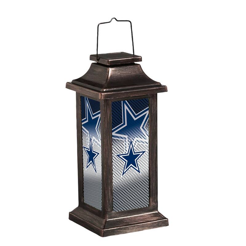 Dallas Cowboys 10 in. Indoor/Outdoor Solar LED Garden Lantern
