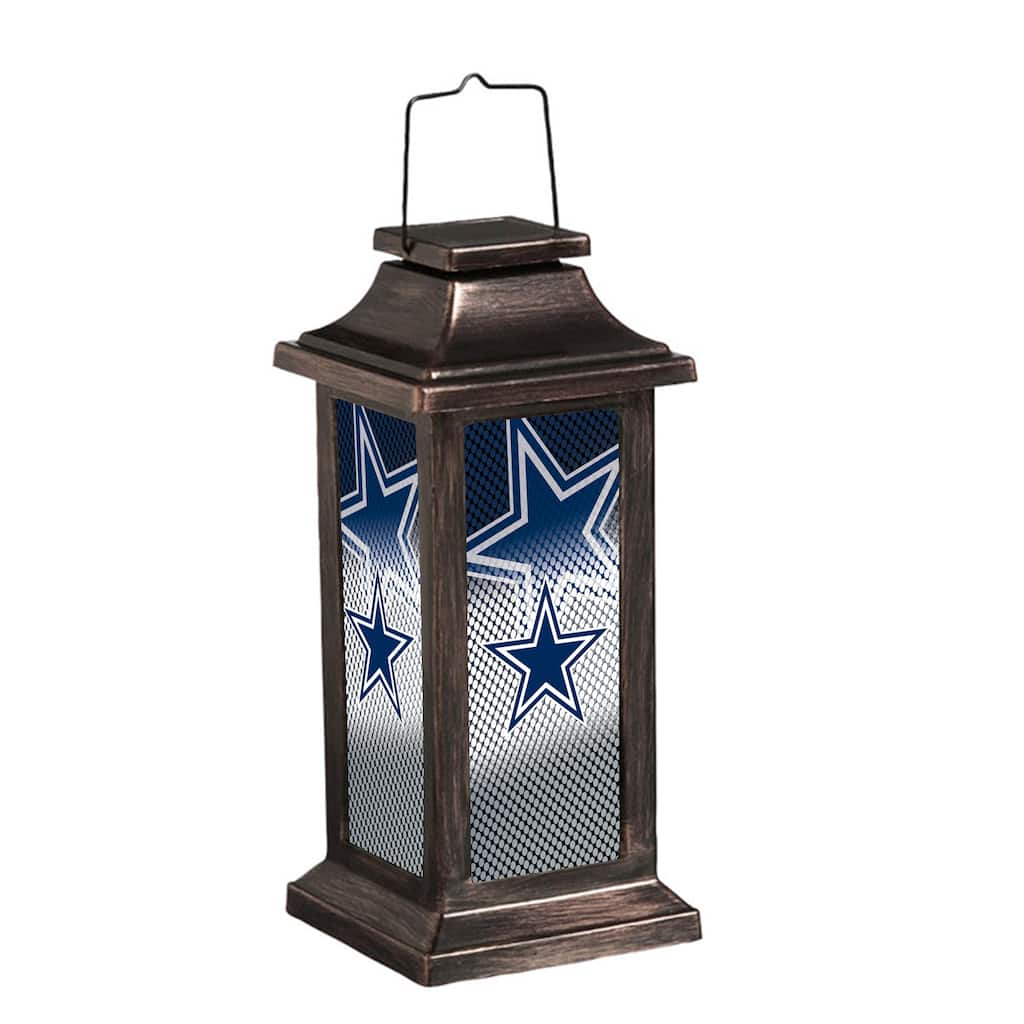 Dallas Cowboys 10 in. Indoor/Outdoor Solar LED Garden Lantern