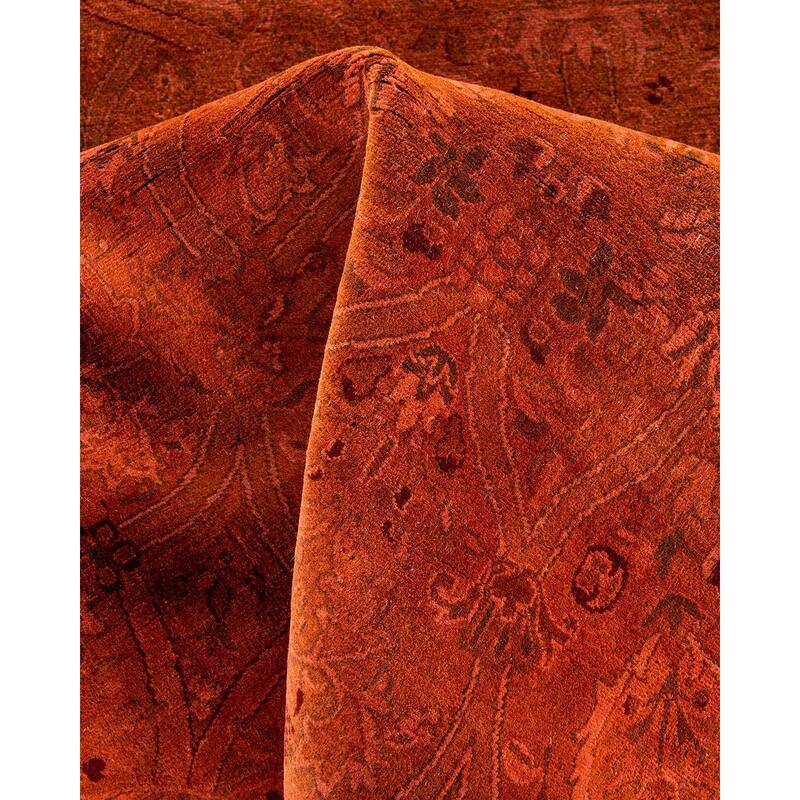 Fine Vibrance, One-of-a-Kind Hand-Knotted Area Rug - Pink, 8' 1" x 8' 1" - 8' 1" x 8' 1"