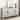 Vintage 4-Door Buffet Cabinet with Adjustable Shelves & Striped Door Design, Silver
