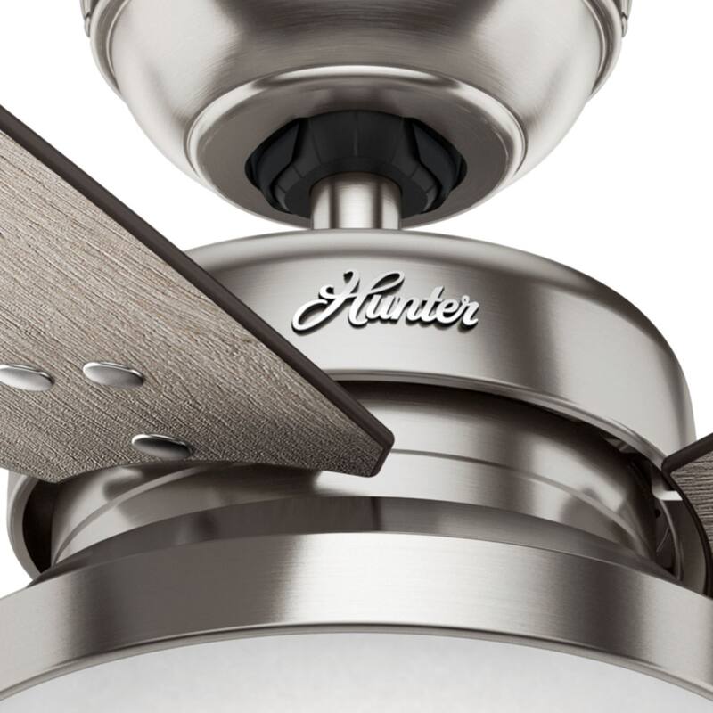 Hunter Fan Sentinel Brushed Nickel 52-inch Ceiling Fan with 3 Reversible Blades - Silver