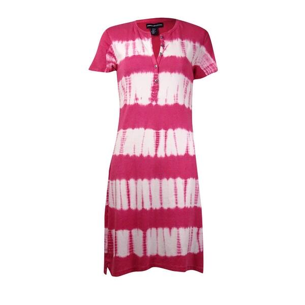 Shop American Living Women S Tie Dye Shirt Dress S Overstock 14809642
