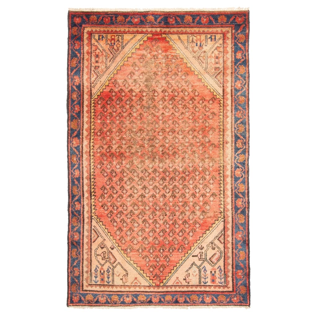 ECARPETGALLERY Hand-knotted Andelz Copper Wool Rug - 3'2 x 5'2
