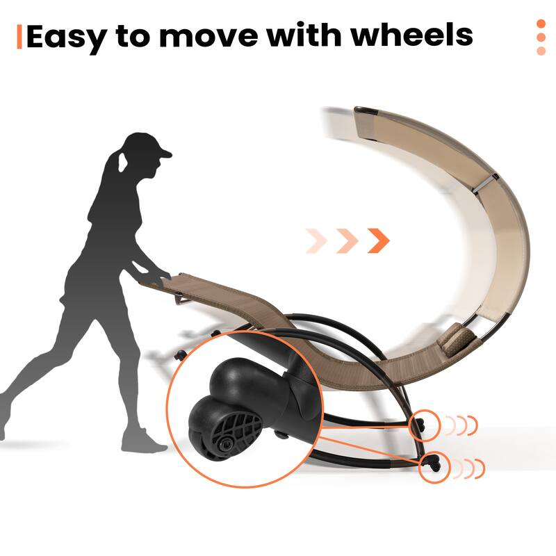 Outdoor Patio Double Chaise Lounge Chair