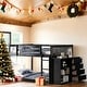 preview thumbnail 16 of 52, Full over Full Bunk Bed with 4 Drawers and 3 Shelves Espresso