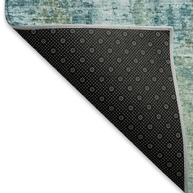 Machine Washable Indoor/ Outdoor Abstact Contemporary Chantille Rug