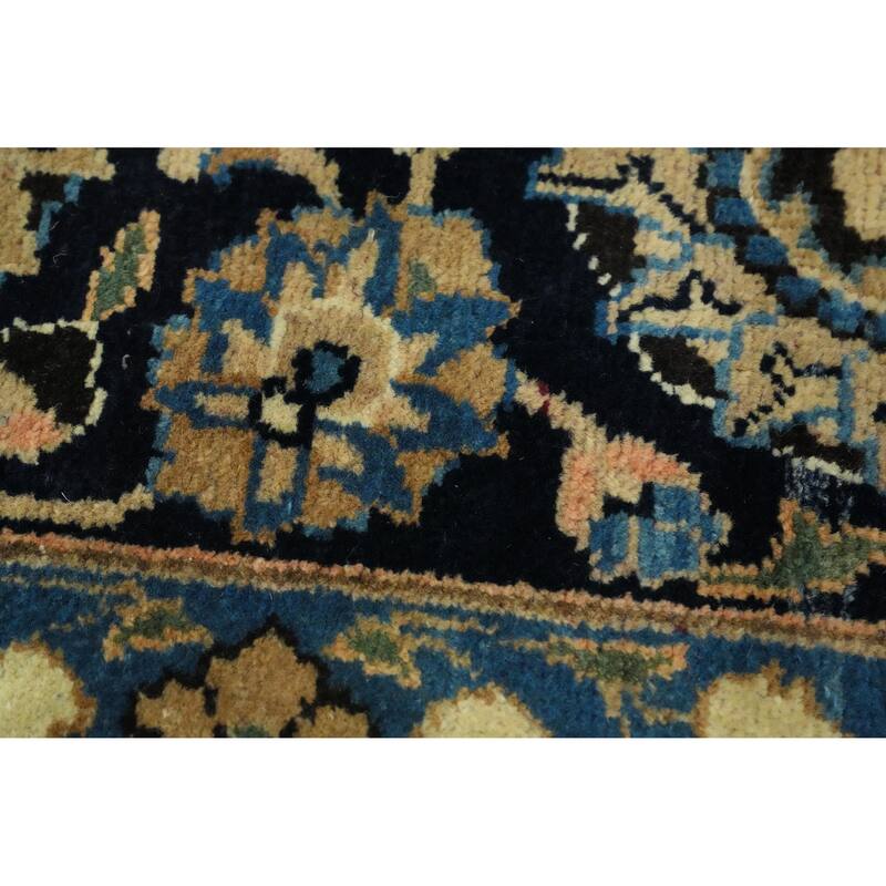 Hand Knotted Oriental 100% Wool Carpet Traditional Floral Red Mashad Area Rug - 13' 0'' X 9' 10''