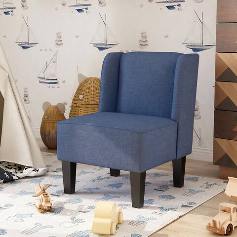 Furniture of America Kirkland Wingback and Armless Kid's Reading Chair