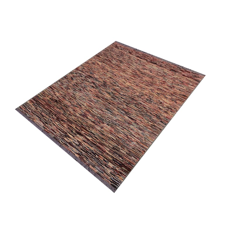 Boho Earthline Gabbeh Hand Knotted Wool Area Rug