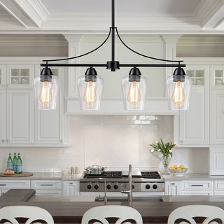 4-Light Linear Kitchen Island Chandelier for Dining Room - 29 - Bed ...