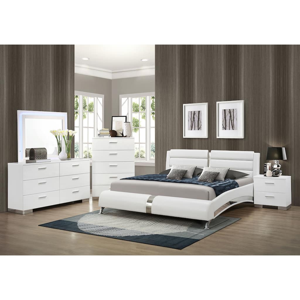 Fillmore White 5-piece Eastern King Bedroom Set