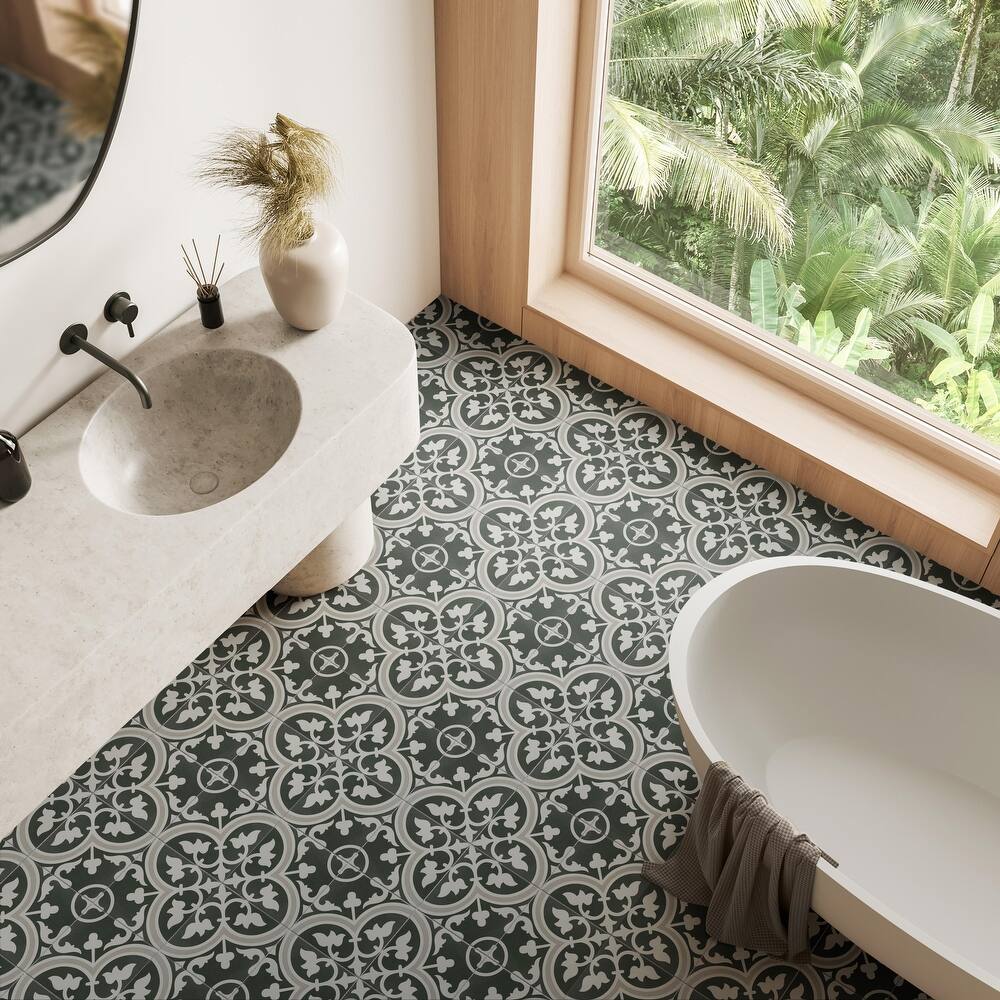 Merola Tile Arte Due 9-3/4" x 9-3/4" Porcelain Floor and Wall Tile