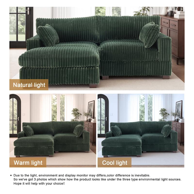 Oversized Plush Modular Sectional Sofa Set L Shaped Couch