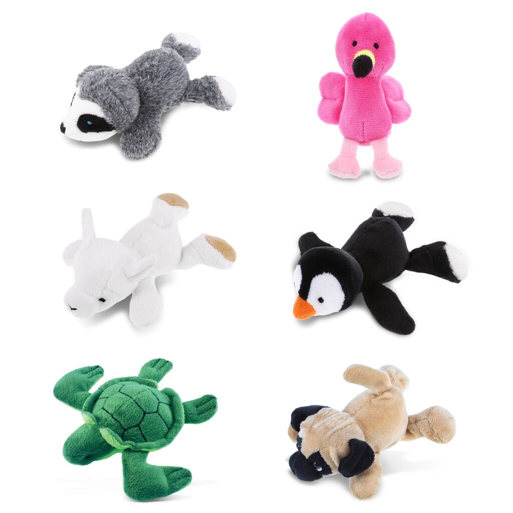 DolliBu Wild Collection Stuffed Plush Magnets Kit - 6 Pc. Set - 4.7 inches
