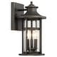 preview thumbnail 1 of 2, The Great Outdoors Highland Ridge 3 Light 15" High Outdoor Wall Sconce Oil Rubbed Bronze / Gold Highlights