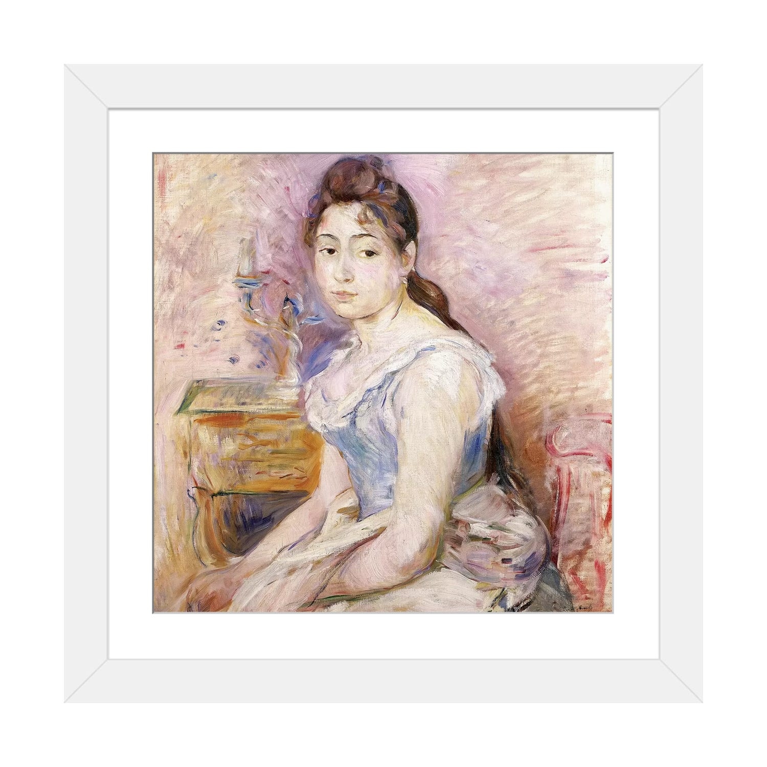 BertheMorisot、JEUNE FILLE AU CORSET BLEU iCanvas 