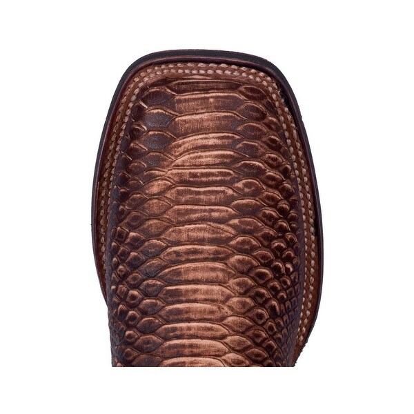 mens square toe python boots