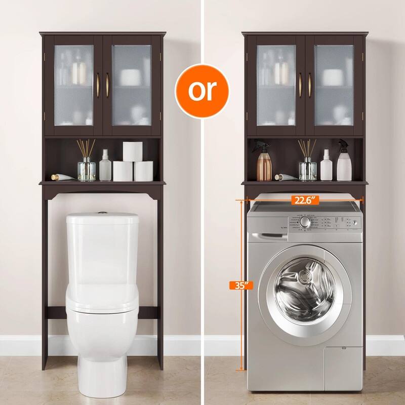Over The Toilet Storage Cabinet - 9"D x 25"W x 66"H