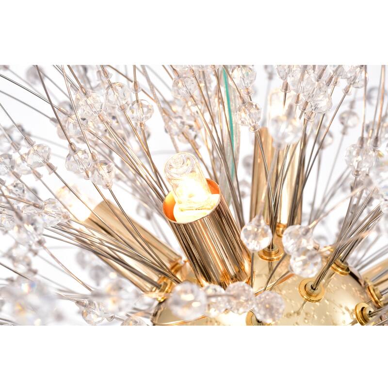 Rylee Gold 9-Light Metal & Crystal Orb Chandelier