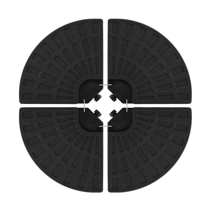 Gymax 4-Piece 140 LBS Water or Sand Filled Round Weight Plate Set