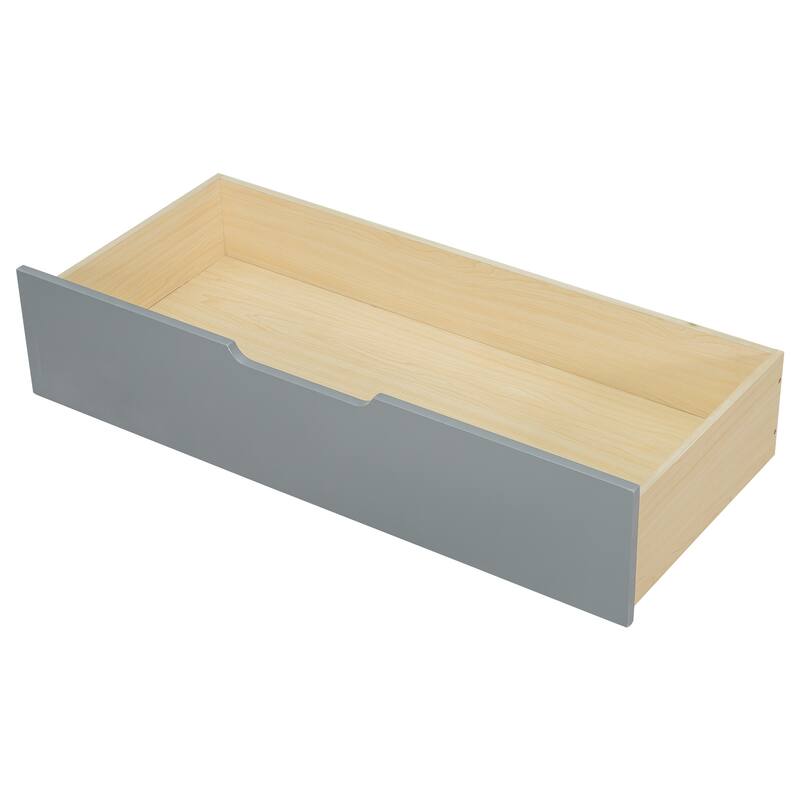 Wood Twin&Full Size Platform Bed with Storage Shelves, Drawers, Charging Station and Upholstered Headboard