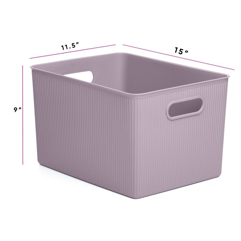 22 L Ribbed Storage Bin