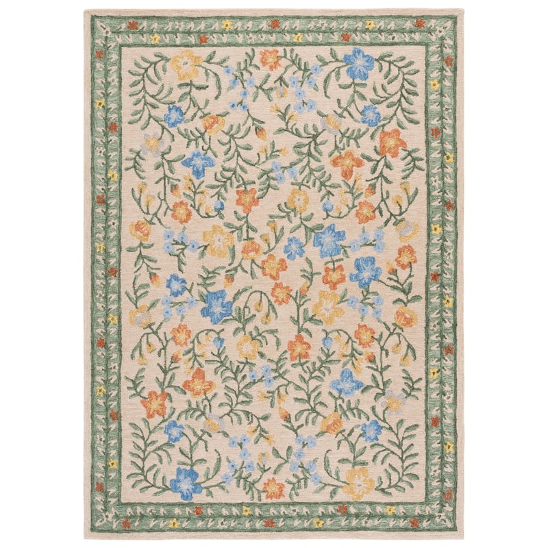 Martha Stewart by SAFAVIEH Handmade Alexane Wool Rug - 6' x 9' - Beige/Green
