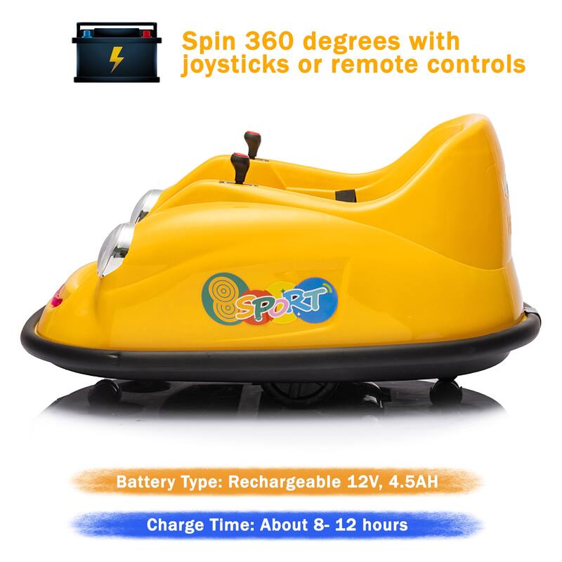 12V Ride On Electric Bumper Car for Kids with Parent Remote