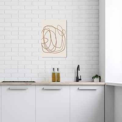 Wynwood Studio Canvas Abstract Abstract Rope Brown and Light Brown Modern & Contemporary Wall Art Canvas Print