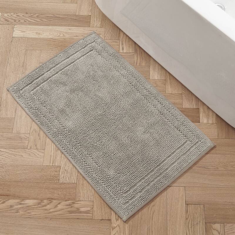 Hunter Luxe Looped Cotton Bathmats - 20"x32" - Island Fossil Brown