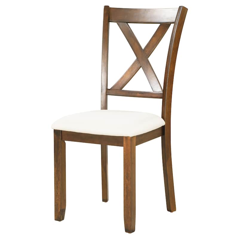 6-Piece Rectangular Dining Set with 4 Fabric Chairs and Bench