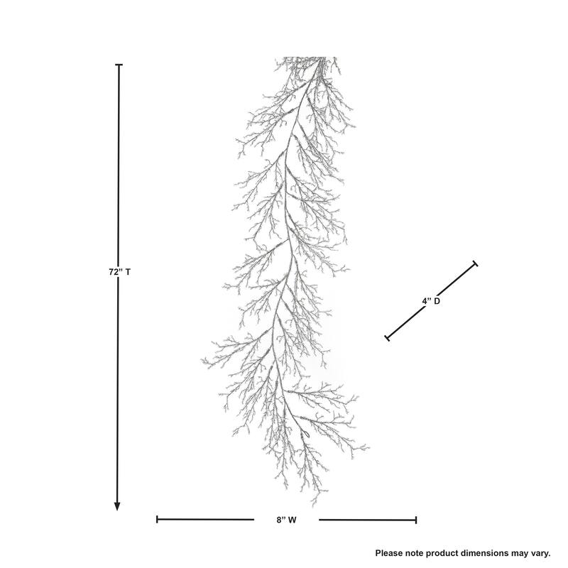 Iced Mini Twig Garland 6' - Natural Frost