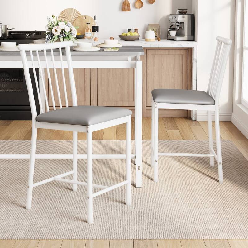 5-Piece Rectangular Dining Table Set with 4 Upholstered Chairs