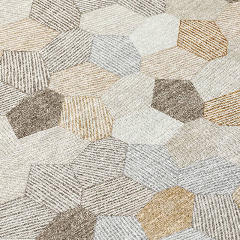 Machine Washable Indoor/ Outdoor Modern Loyd Chantille Rug