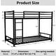 preview thumbnail 2 of 13, Heavy-Duty Metal Twin Over Twin Bunk Bed with Safety Guardrails