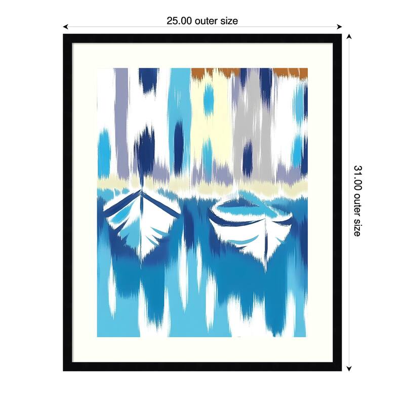 Lengues Contemporary by Elena Avanesova Wood Framed Wall Art Print - Svelte Noir Black - 25 x 31 in - Black