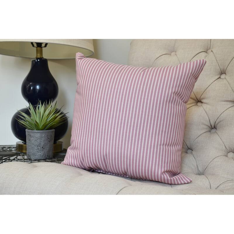26 x 26 inch Ticking Stripe Decorative Pillow