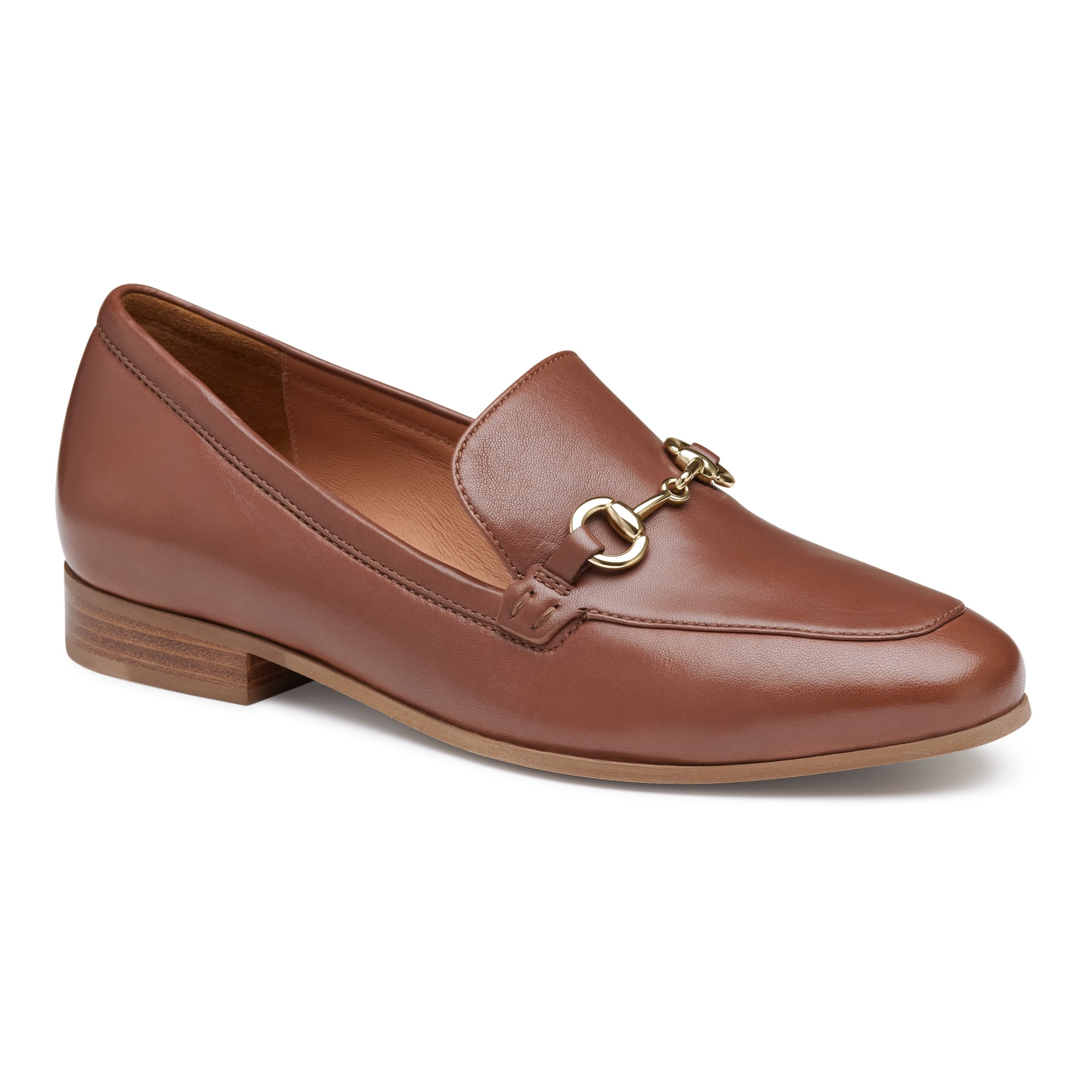Johnston & Murphy -Men’s Brown genuine Leather Loafers slip on Dress shoes SZ 11 johnston & murphy Baldwin Penny Loafer Olive Waxed English  main image 3