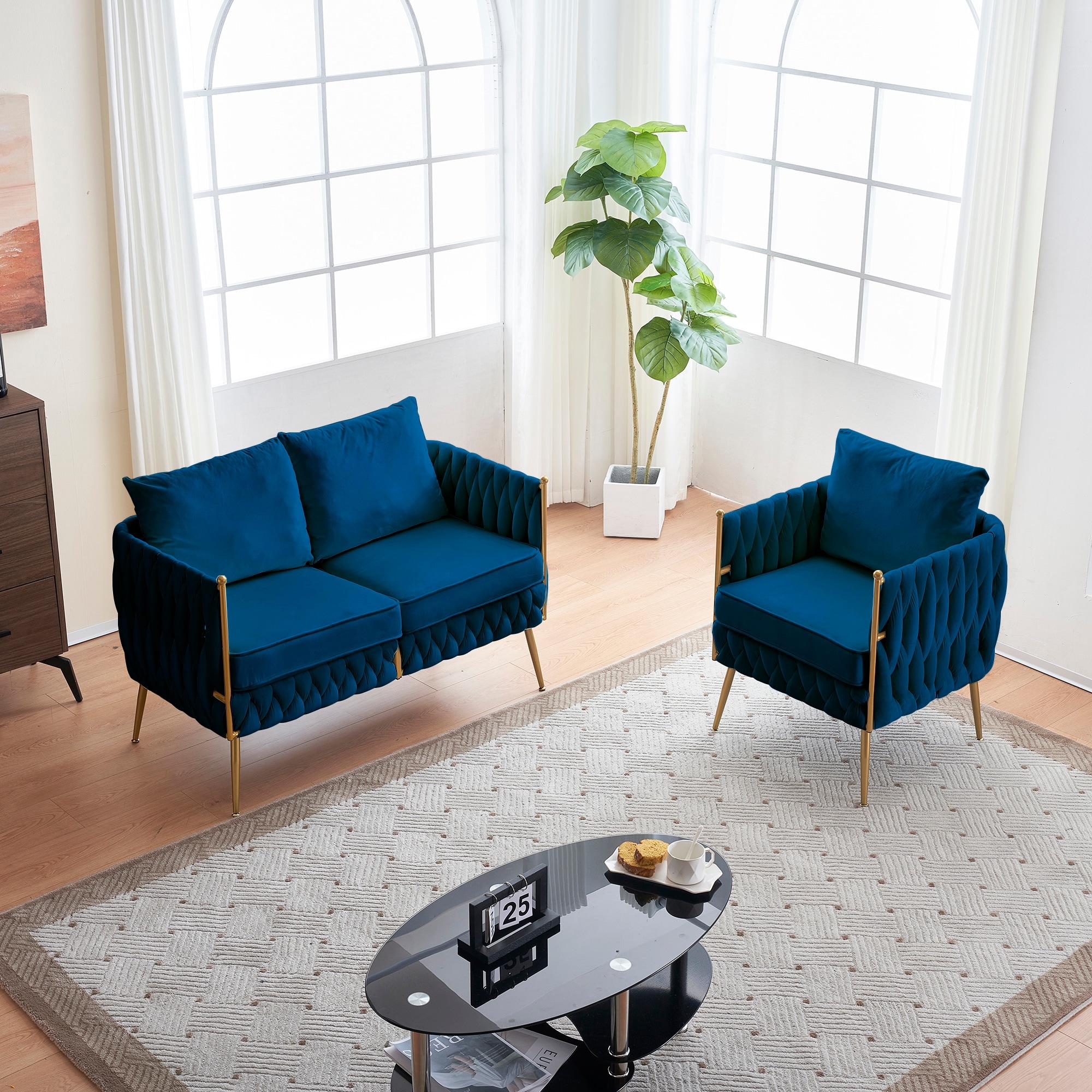 Loveseat and accent chair set deals