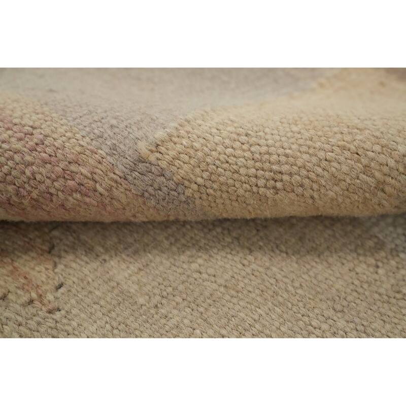 Hand Woven Oriental 100% Wool Carpet Southwestern Tribal Multi-Colored Kilim Area Rug - 8' 11'' X 5' 10''