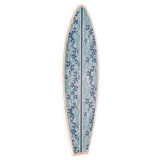 American Art Decor Reyn Spooner 50th State Waves Surfboard Plaque - 8" x 24" - 8" x 24" x 0.75"