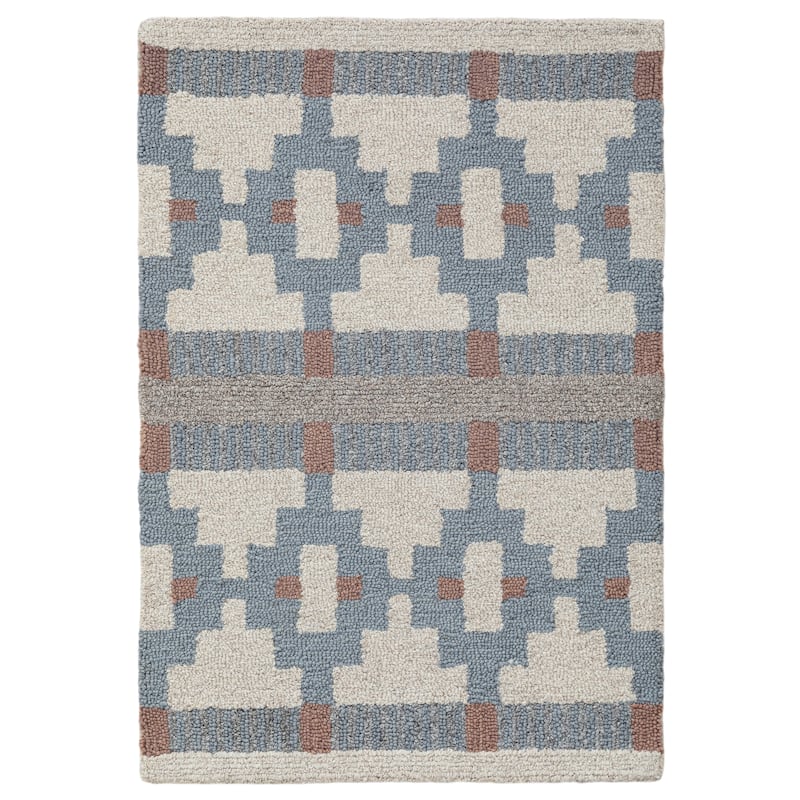 Terra by Obeetee Freya Edda Multi Rug - Straw Stripe - 2' x 3'