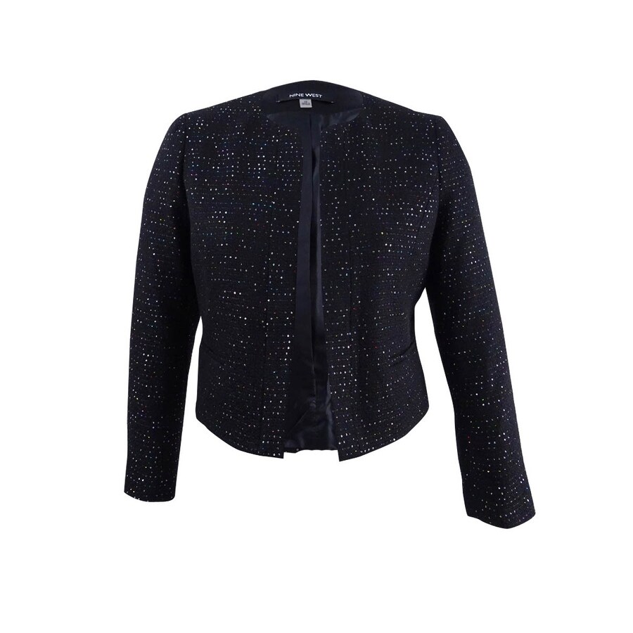black sequin plus size jacket