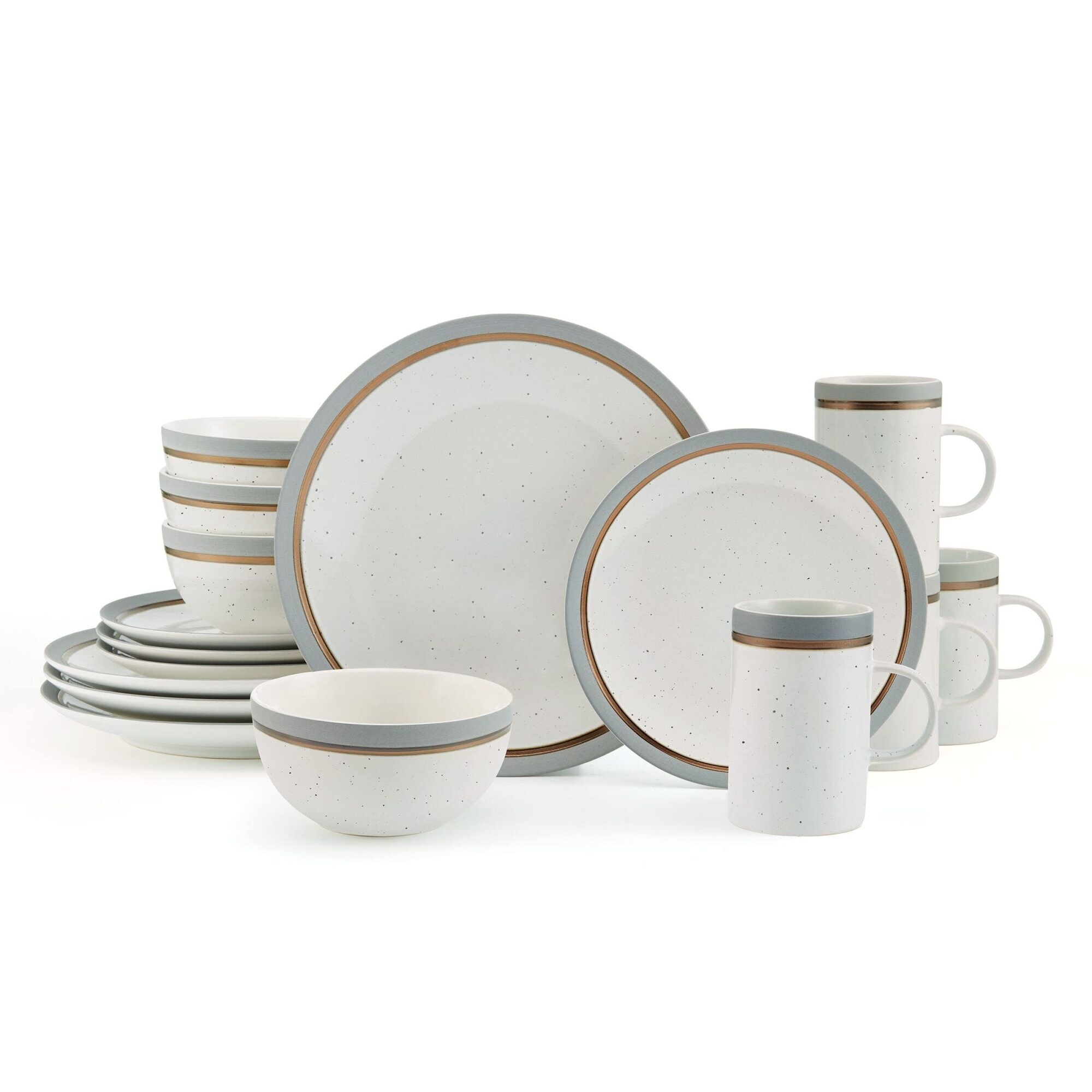 Gray and white dishes outlet