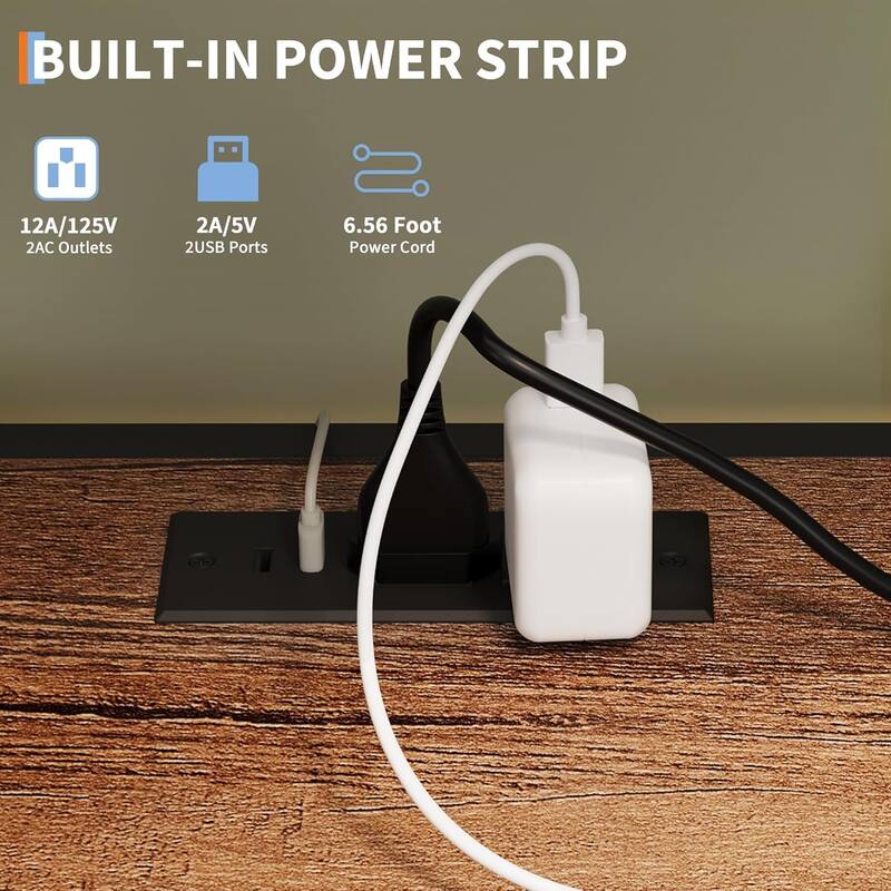 Farmhouse Bar Cabinet with Wine Rack,Bakers Rack with Power Outlet and LED Light