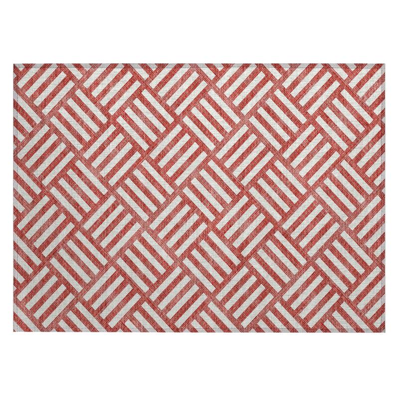 Machine Washable Indoor/ Outdoor Chantille Geo Modern Rug