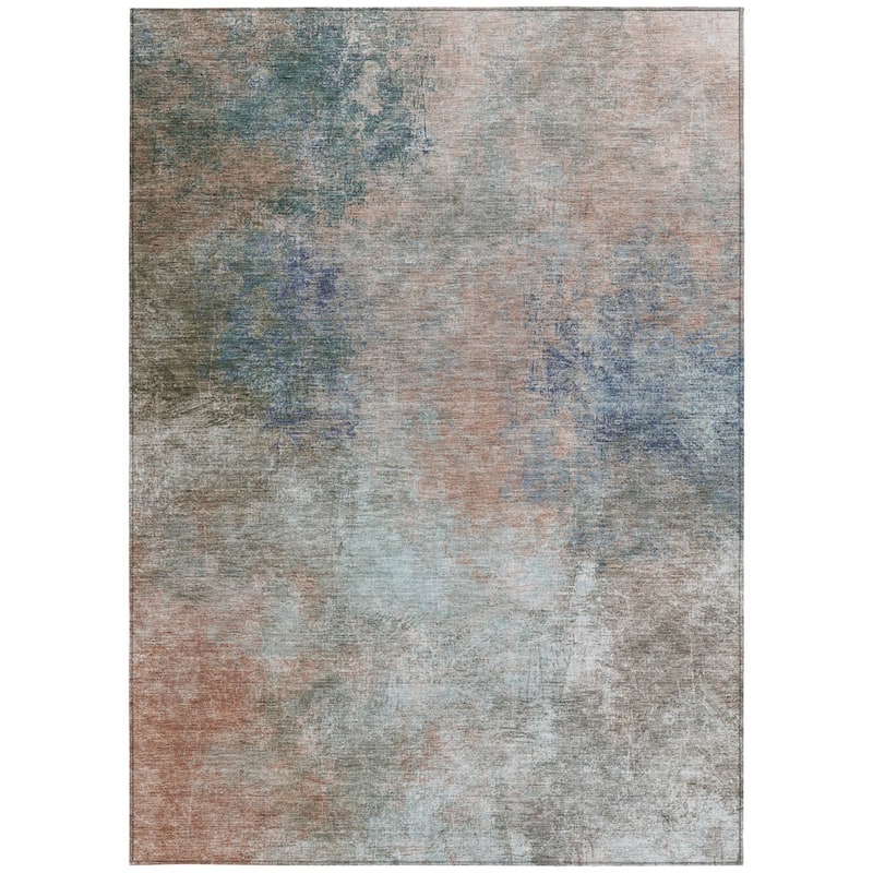 HomeRoots Abstract Transitional Rectangle Outdoor Rug