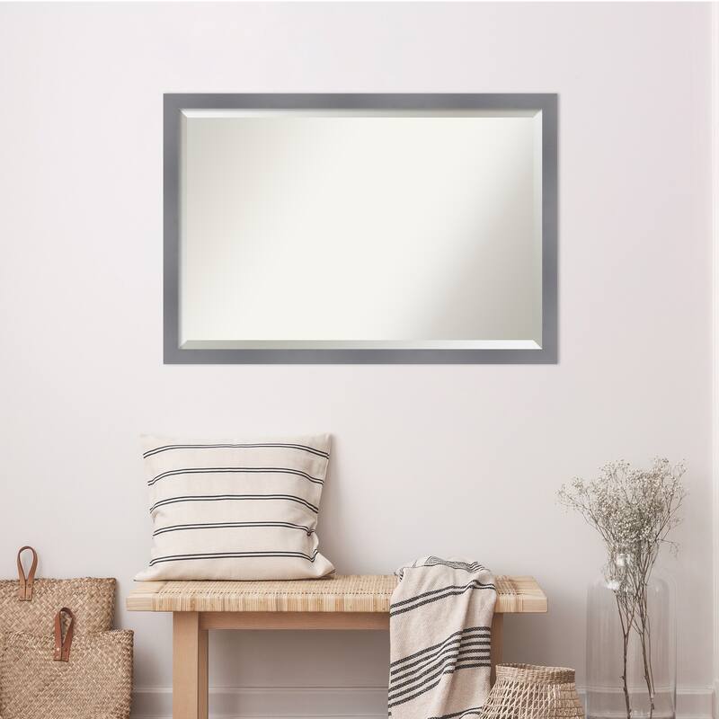 Edwin Beveled Wood Framed Wall Mirror