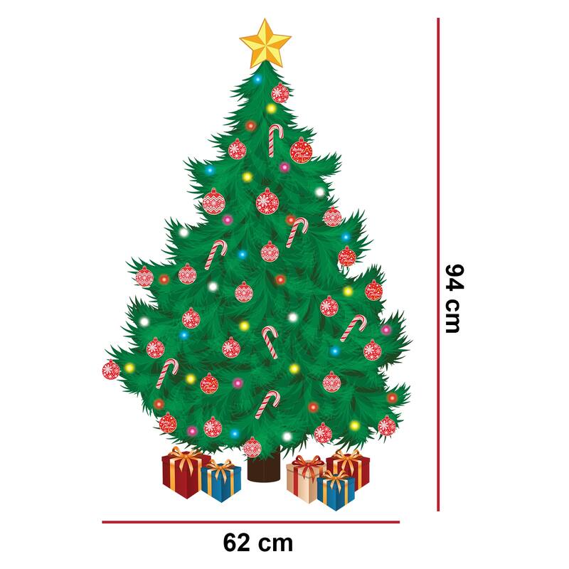 Walplus Traditional Christmas Tree Wall Sticker Festive DIY Home Decor