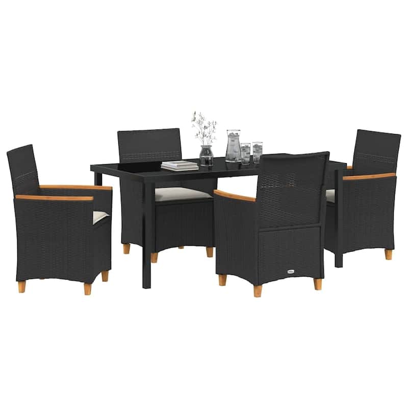 vidaXL Garden Dining Set Poly Rattan